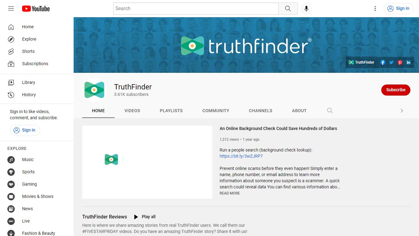 TruthFinder - YouTube